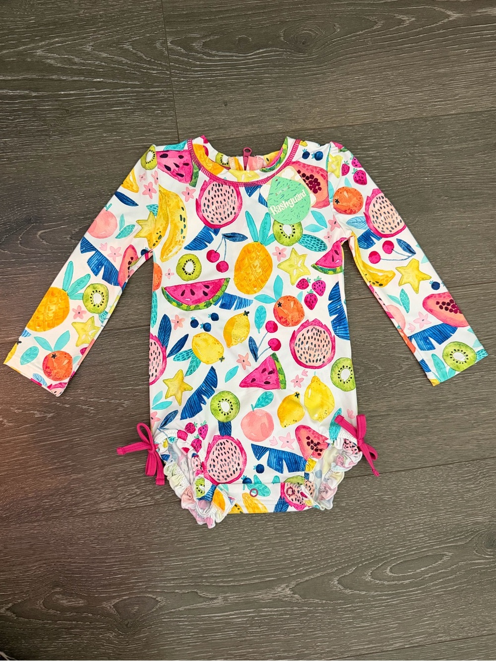 Hatley Multicolor Fruit Print Rash Guard Baby Girl